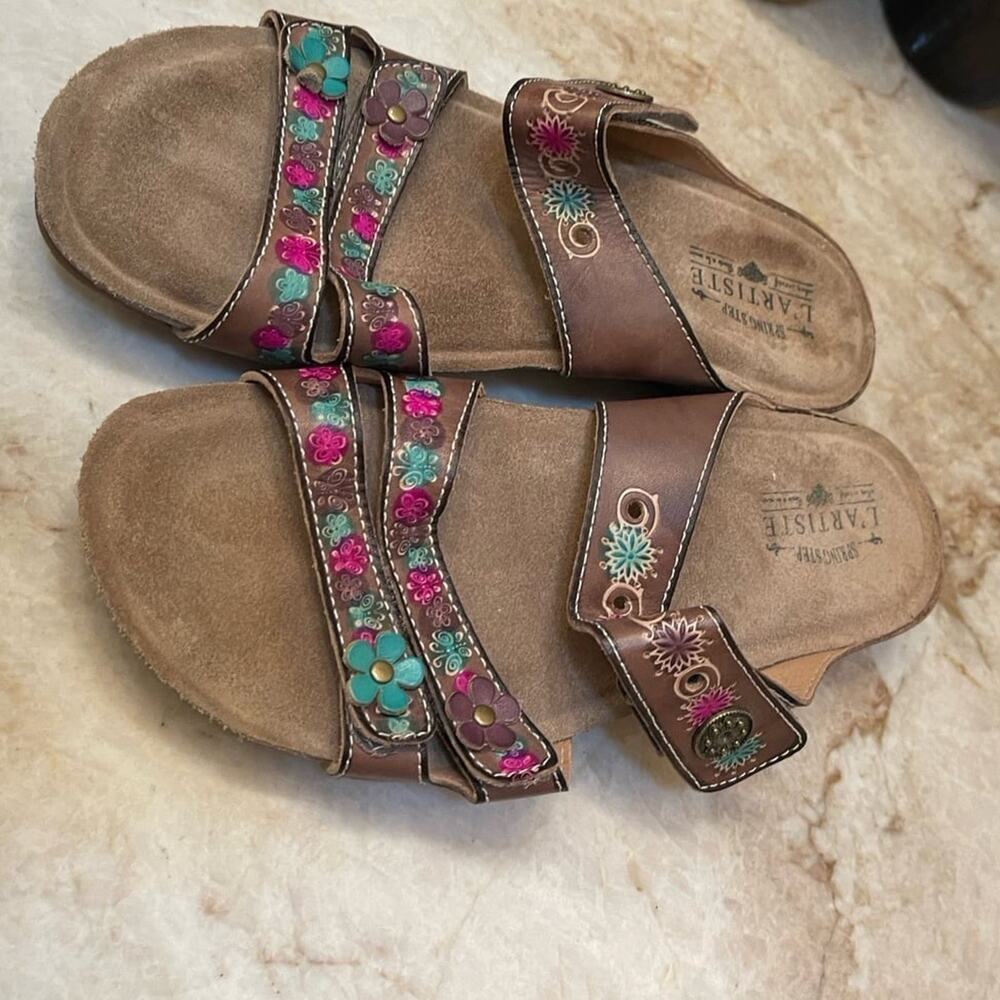 L’artiste Sprinstep "freesia" Sandals floral sz 41 (9.5-10 US)